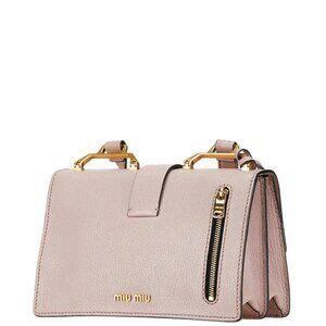 Miu Miu Madras Leather Shoulder Bag